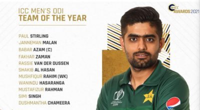 Babar Azam named captain of ICC ODI Team of the Year Babar Azam named captain of ICC ODI Team of the Year