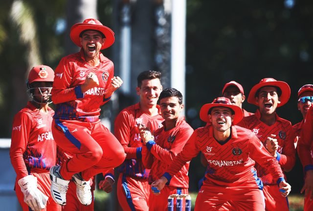 Late drama as Afghanistan stun Sri Lanka to earn a semi-final spot in U-19 World Cup. Pic/ICC