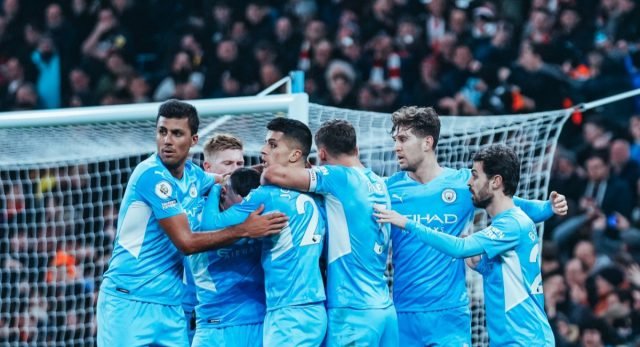 Manchester City beat Brentford to go 12 points clear in Premier League. Pic/Manchester City Twitter 