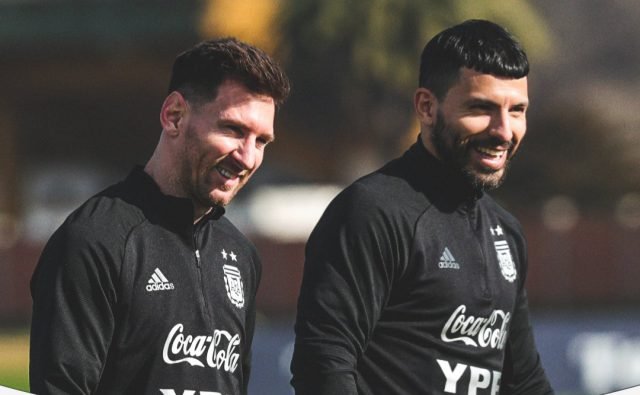 Angry Sergio Aguero rejects French publication interview over Lionel Messi treatment. File pic of Aguero and Messi