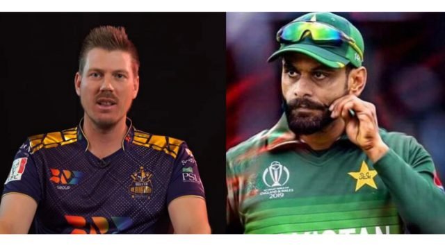 PSL 2022: Mohammad Hafeez lashes out at James Faulkner. Pic Twitter/Graphics 