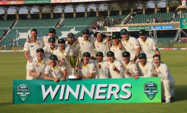 Nathan Lyon, Pat Cummins last day heroics seal Australia's historic win over Pakistan. Pic/PCB