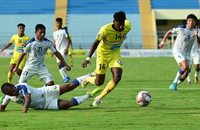 Wadoo led Sudeva Delhi fight back to salvage point against Real Kashmir FC. Pic/AIFF