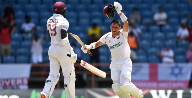 Da Silva and Mayers put West Indies on brink of famous series victory. Pic/ICC