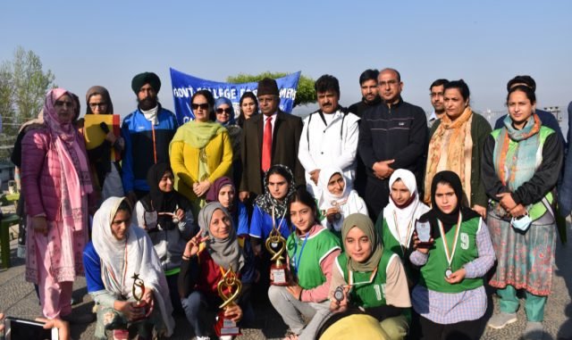 Benazir Fatima emerges winner in Road Race conducted by Women's College MA Road. Pic/KSW