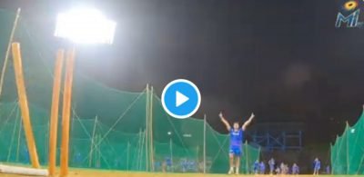 Watch: Arjun Tendulkar rattling Ishan Kishan stumps with Yorker in Mumbai Indians training Watch: Arjun Tendulkar rattling Ishan Kishan stumps with Yorker in Mumbai Indians training