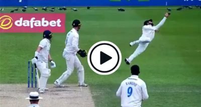 WATCH: Superman Mohammad Rizwan takes one-handed diving stunner at slip WATCH: Superman Mohammad Rizwan takes one-handed diving stunner at slip