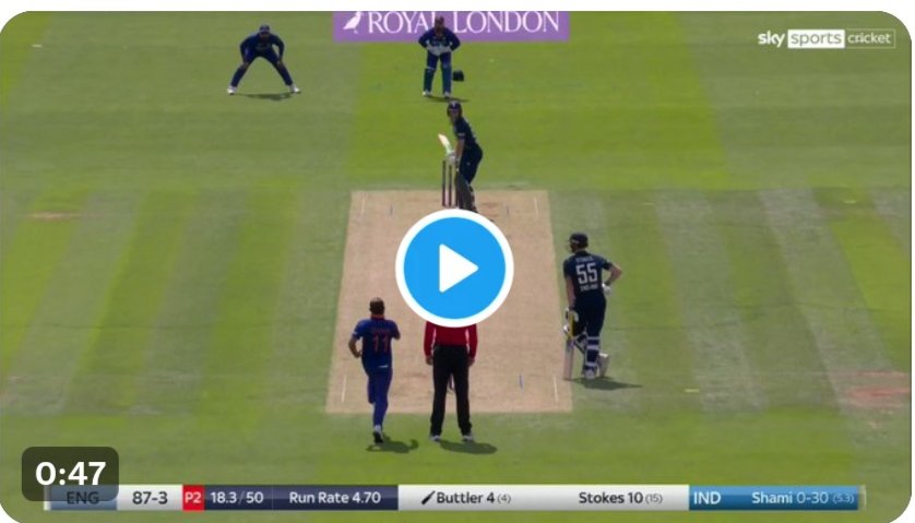 Mohammad Shami clean bowled Jos Buttler